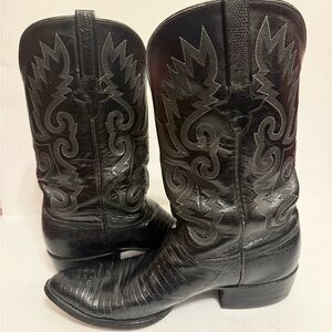 $1,750 Lucchese Men’s Vintage Western Cowboy Boots 100% Teju Lizard Leather